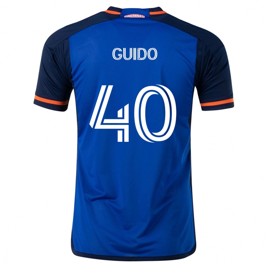 Homme Football Maillot Alejandro Guido #40 Bleu Blanc Tenues Domicile 2024/25