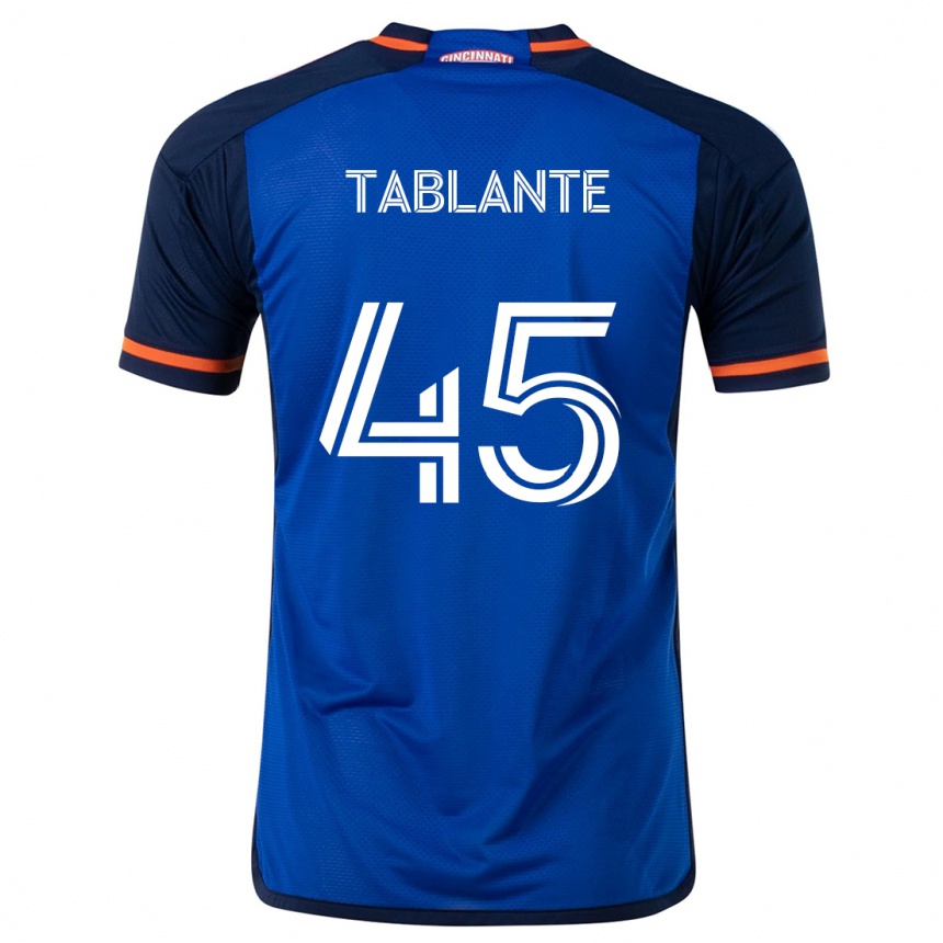 Homme Football Maillot Moises Tablante #45 Bleu Blanc Tenues Domicile 2024/25