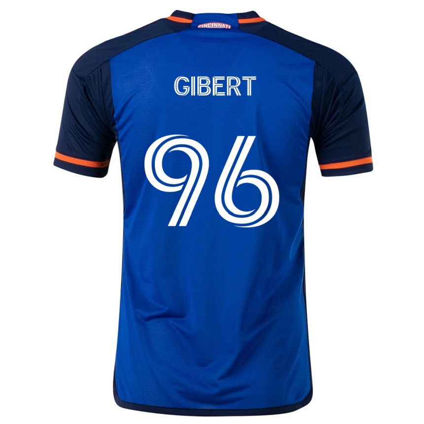 Homme Football Maillot Gaël Gibert #96 Bleu Blanc Tenues Domicile 2024/25