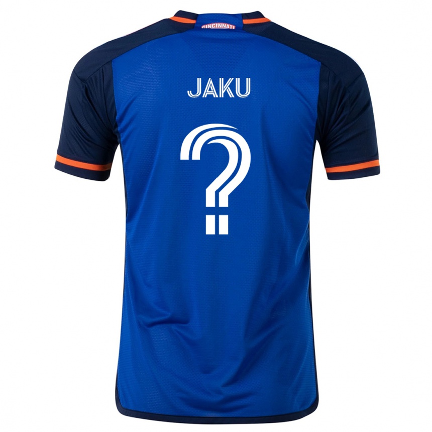 Homme Football Maillot John Jaku #0 Bleu Blanc Tenues Domicile 2024/25