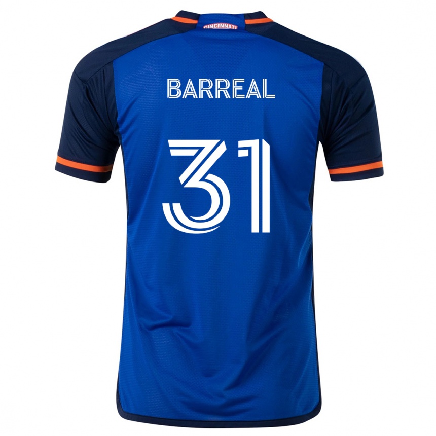 Homme Football Maillot Álvaro Barreal #31 Bleu Blanc Tenues Domicile 2024/25