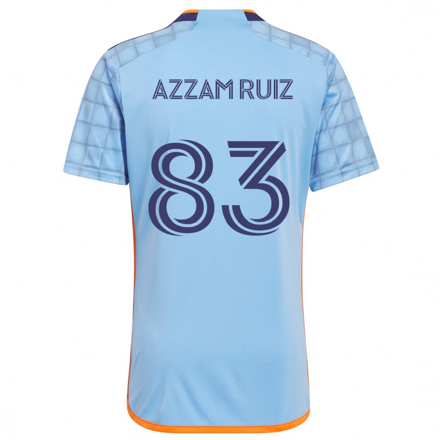 Homme Football Maillot Camil Azzam Ruiz #83 Bleu Orange Tenues Domicile 2024/25