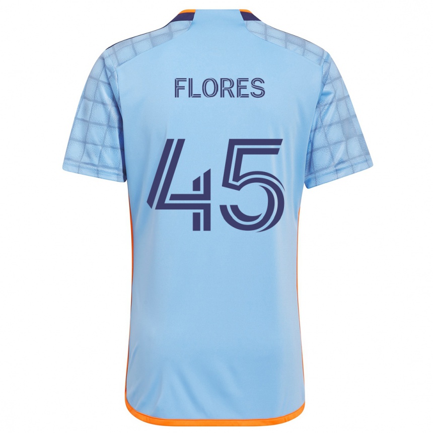 Homme Football Maillot Brian Flores #45 Bleu Orange Tenues Domicile 2024/25