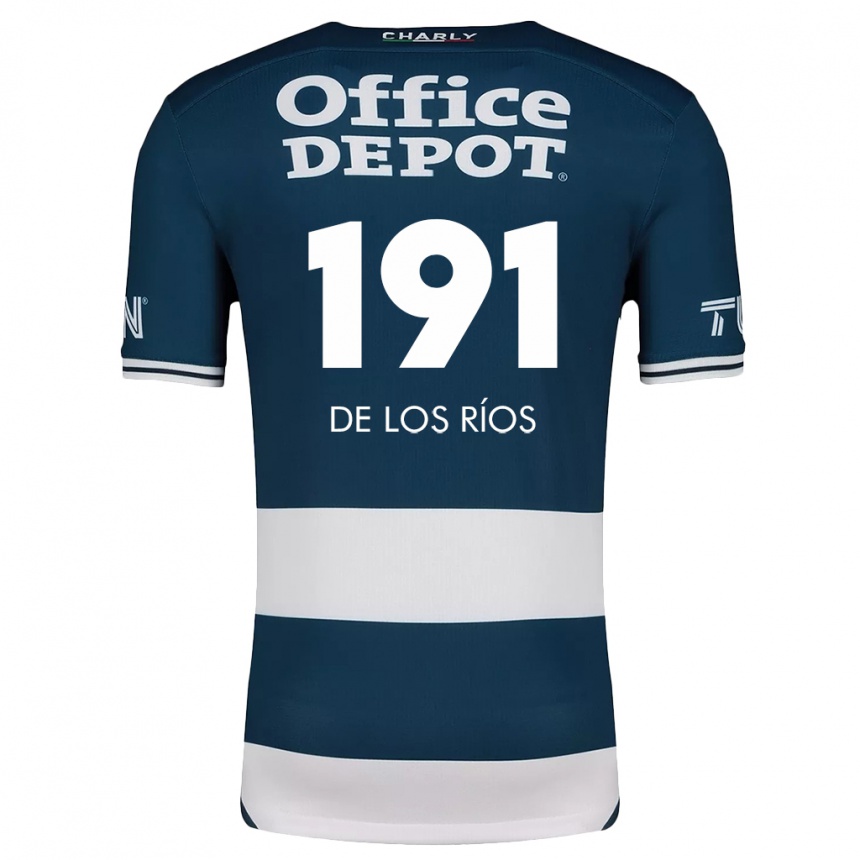 Homme Football Maillot Sergio De Los Ríos #191 Bleu Blanc Tenues Domicile 2024/25