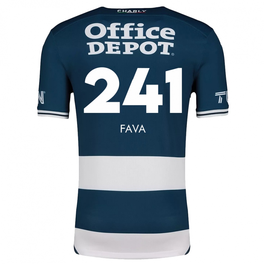 Homme Football Maillot Marco Fava #241 Bleu Blanc Tenues Domicile 2024/25