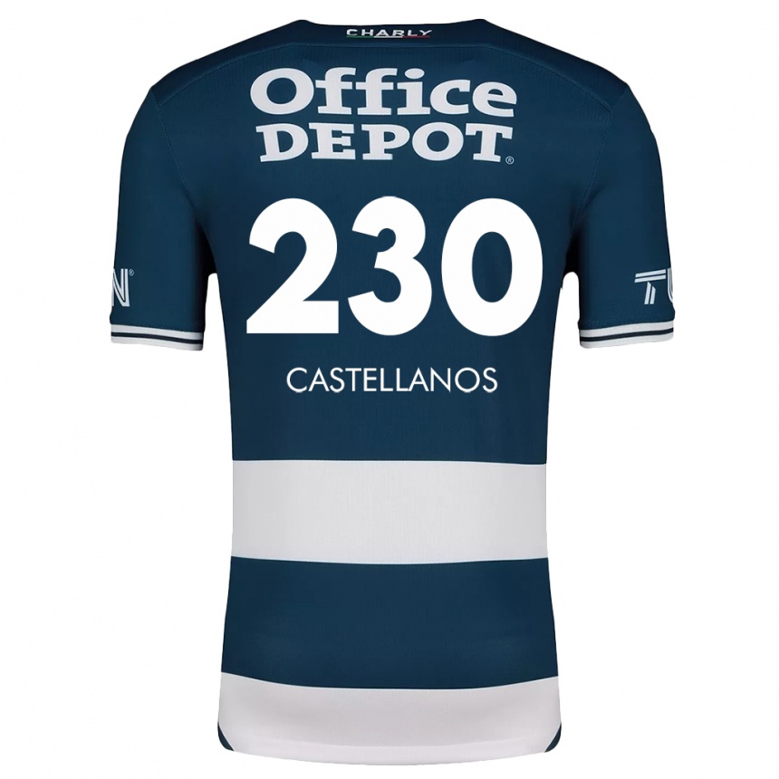 Homme Football Maillot Edson Castellanos #230 Bleu Blanc Tenues Domicile 2024/25