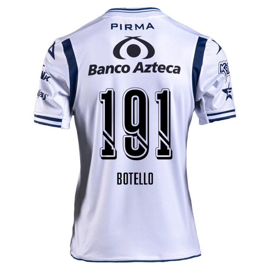 Homme Football Maillot Octavio Botello #191 Blanc Bleu Marine Tenues Domicile 2024/25