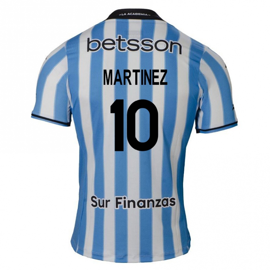 Homme Football Maillot Roger Martinez #10 Bleu Blanc Noir Tenues Domicile 2024/25