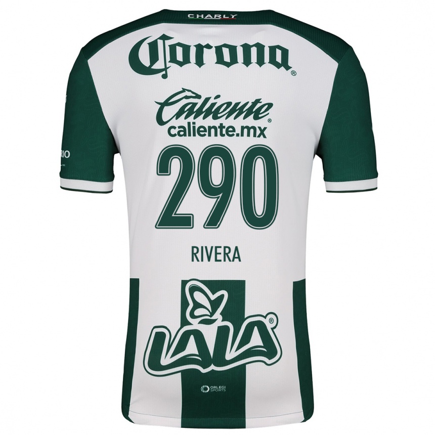 Homme Football Maillot Ángel Rivera #290 Vert Blanc Tenues Domicile 2024/25