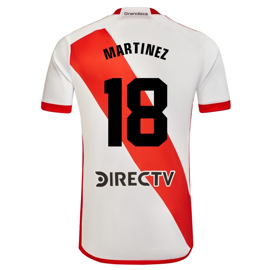 Homme Football Maillot Pity Martínez #18 Blanc Rouge Tenues Domicile 2024/25