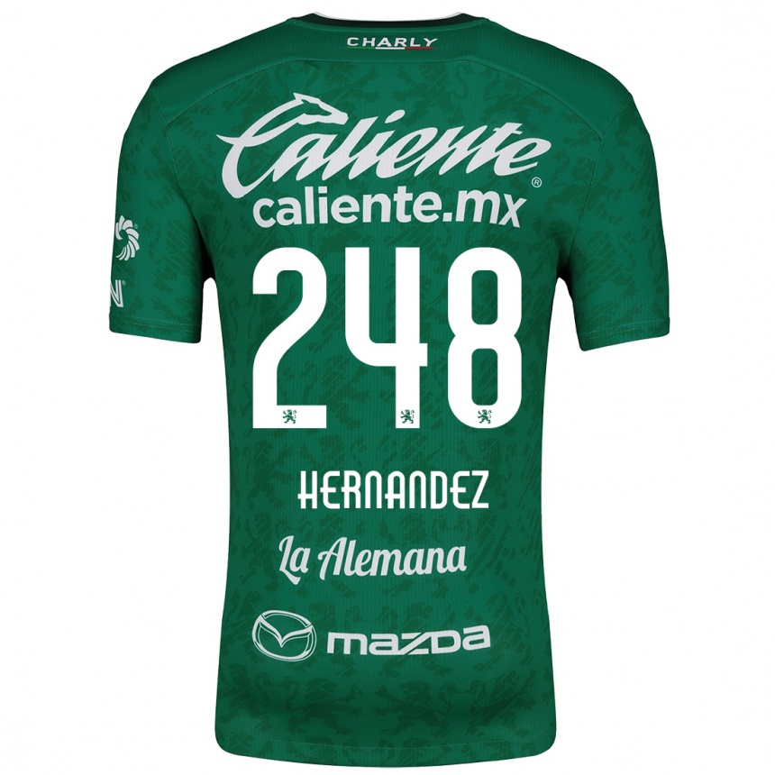 Homme Football Maillot Fernando Hernández #248 Vert Blanc Tenues Domicile 2024/25