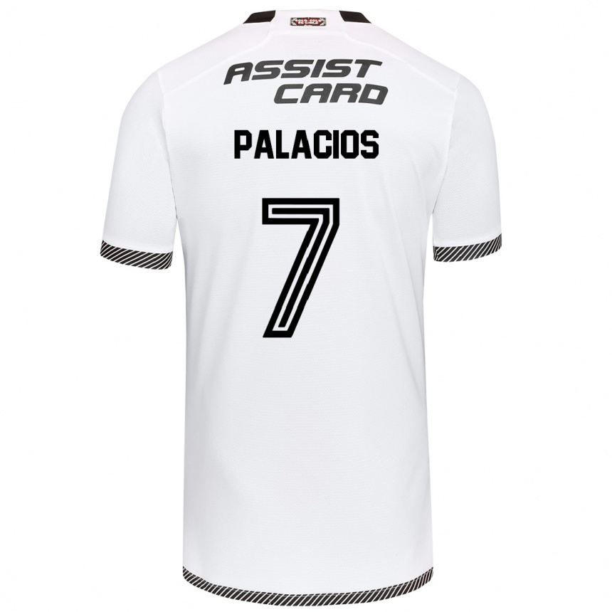 Homme Football Maillot Carlos Palacios #7 Blanc Noir Tenues Domicile 2024/25