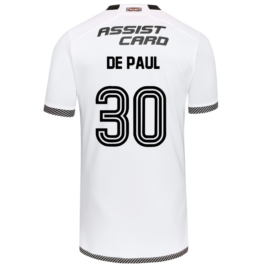 Homme Football Maillot Fernando De Paul #30 Blanc Noir Tenues Domicile 2024/25