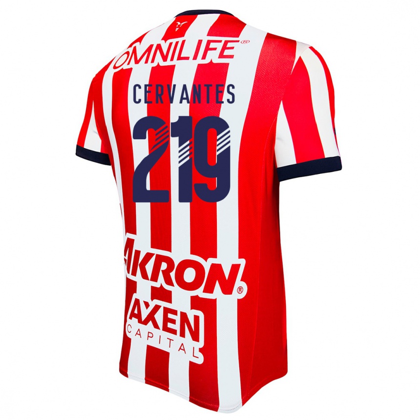 Homme Football Maillot Daniel Cervantes #219 Rouge Blanc Bleu Tenues Domicile 2024/25