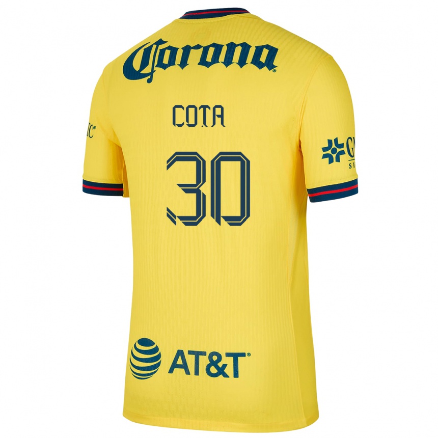 Homme Football Maillot Rodolfo Cota #30 Jaune Bleu Tenues Domicile 2024/25