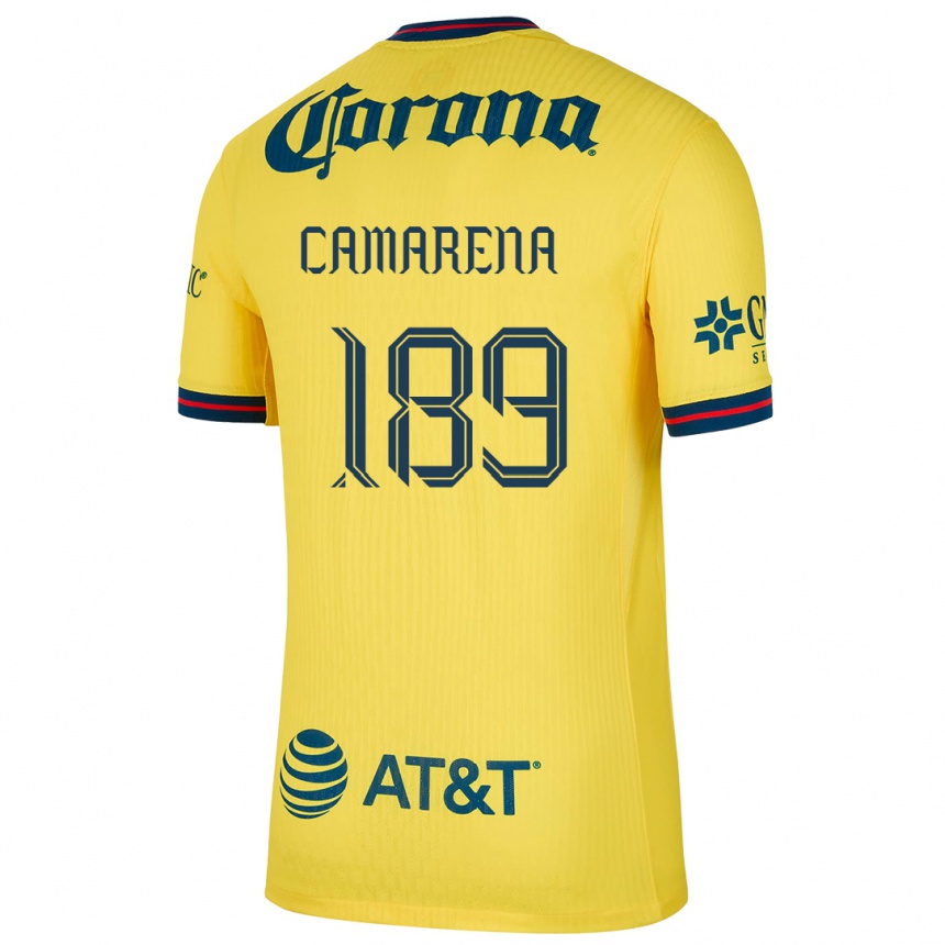 Homme Football Maillot Luis Camarena #189 Jaune Bleu Tenues Domicile 2024/25