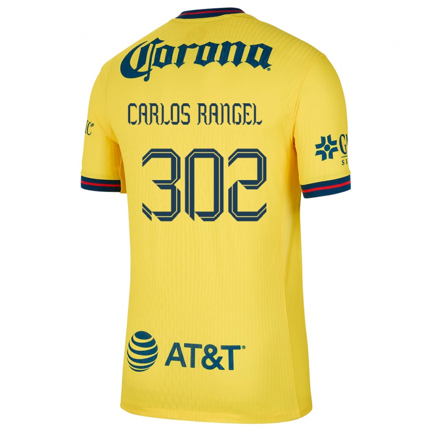 Homme Football Maillot Juan Carlos Rangel #302 Jaune Bleu Tenues Domicile 2024/25