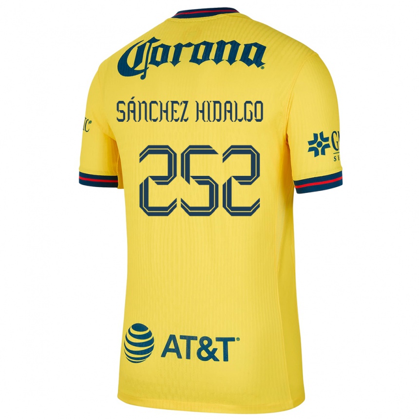 Homme Football Maillot Horacio Sánchez Hidalgo #252 Jaune Bleu Tenues Domicile 2024/25