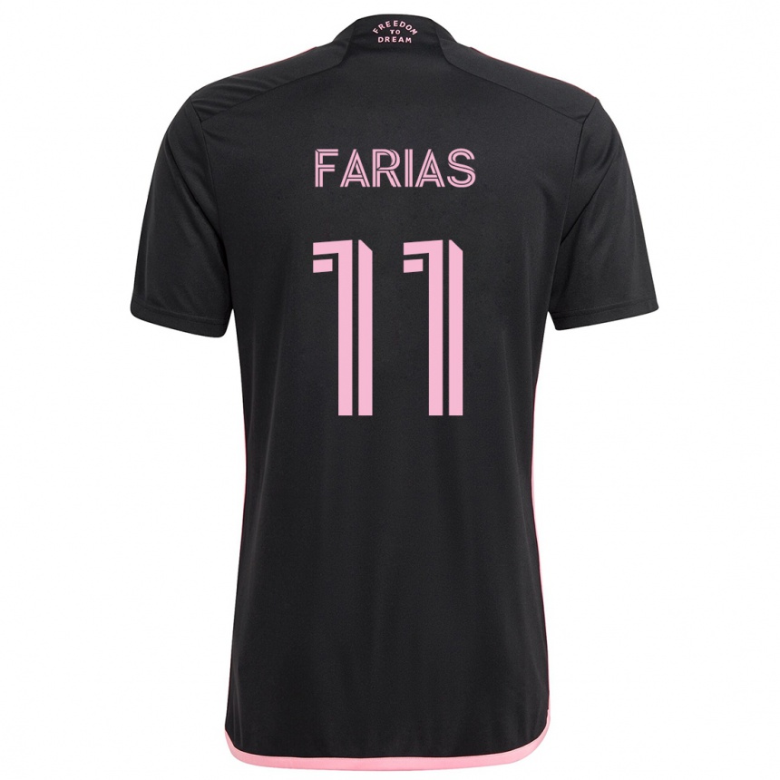 Homme Football Maillot Facundo Farías #11 Noir Tenues Extérieur 2024/25