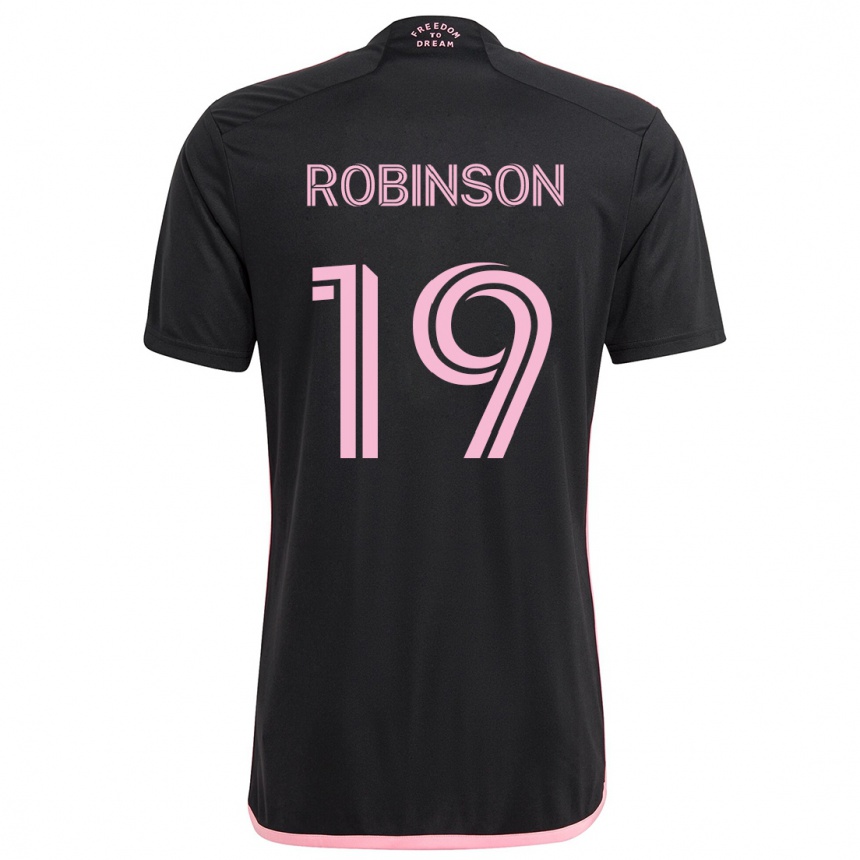 Homme Football Maillot Robbie Robinson #19 Noir Tenues Extérieur 2024/25