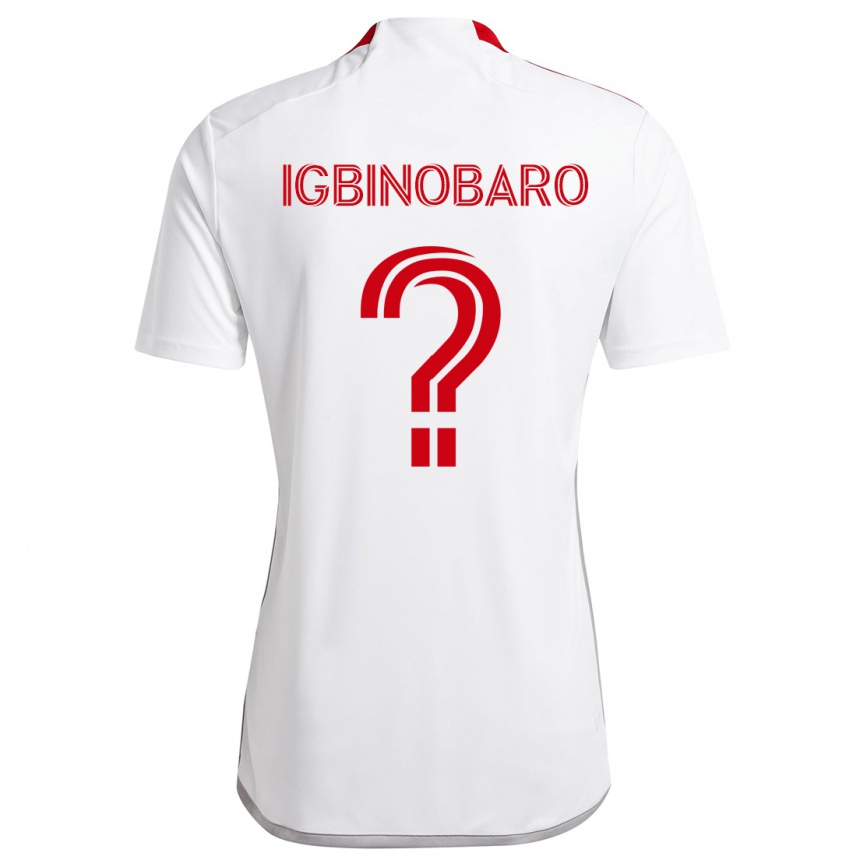 Homme Football Maillot Philip Igbinobaro #0 Blanc Rouge Tenues Extérieur 2024/25