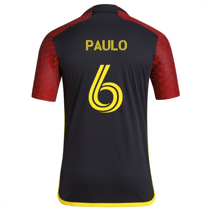 Homme Football Maillot João Paulo #6 Rouge Noir Tenues Extérieur 2024/25