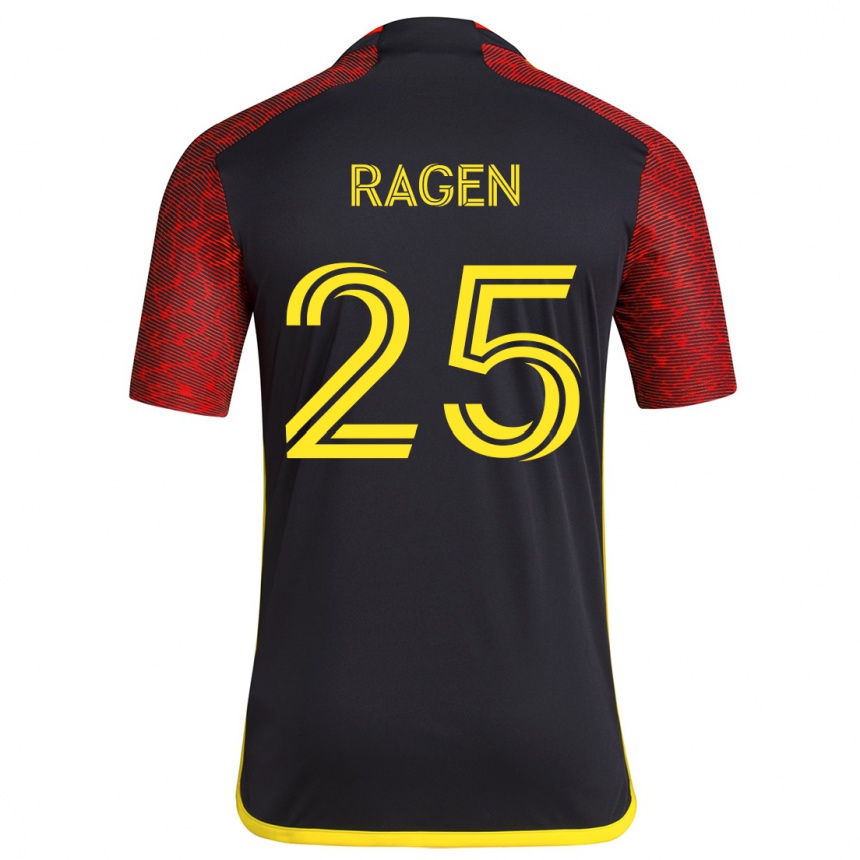 Homme Football Maillot Jackson Ragen #25 Rouge Noir Tenues Extérieur 2024/25