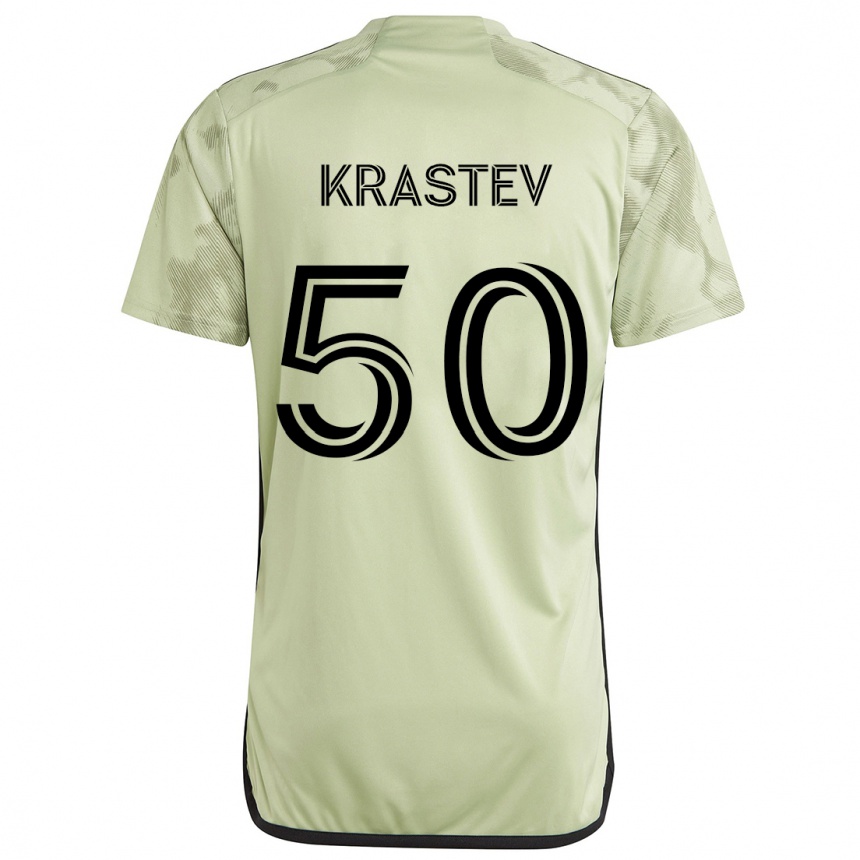 Homme Football Maillot Filip Krastev #50 Vert Clair Tenues Extérieur 2024/25