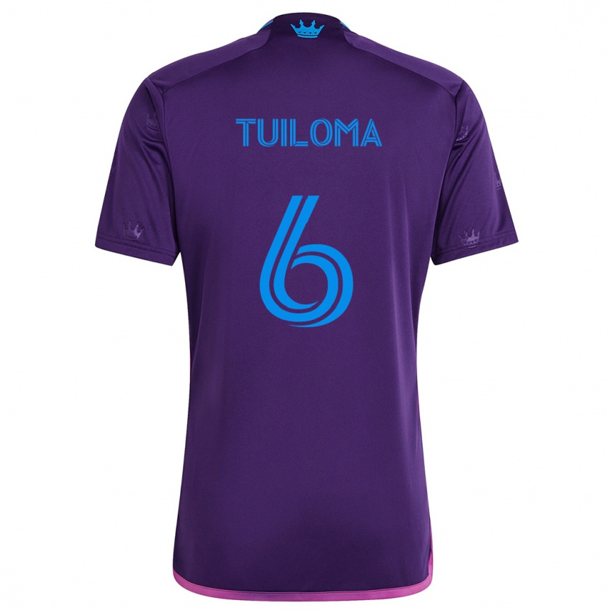 Homme Football Maillot Bill Tuiloma #6 Bleu Violet Tenues Extérieur 2024/25