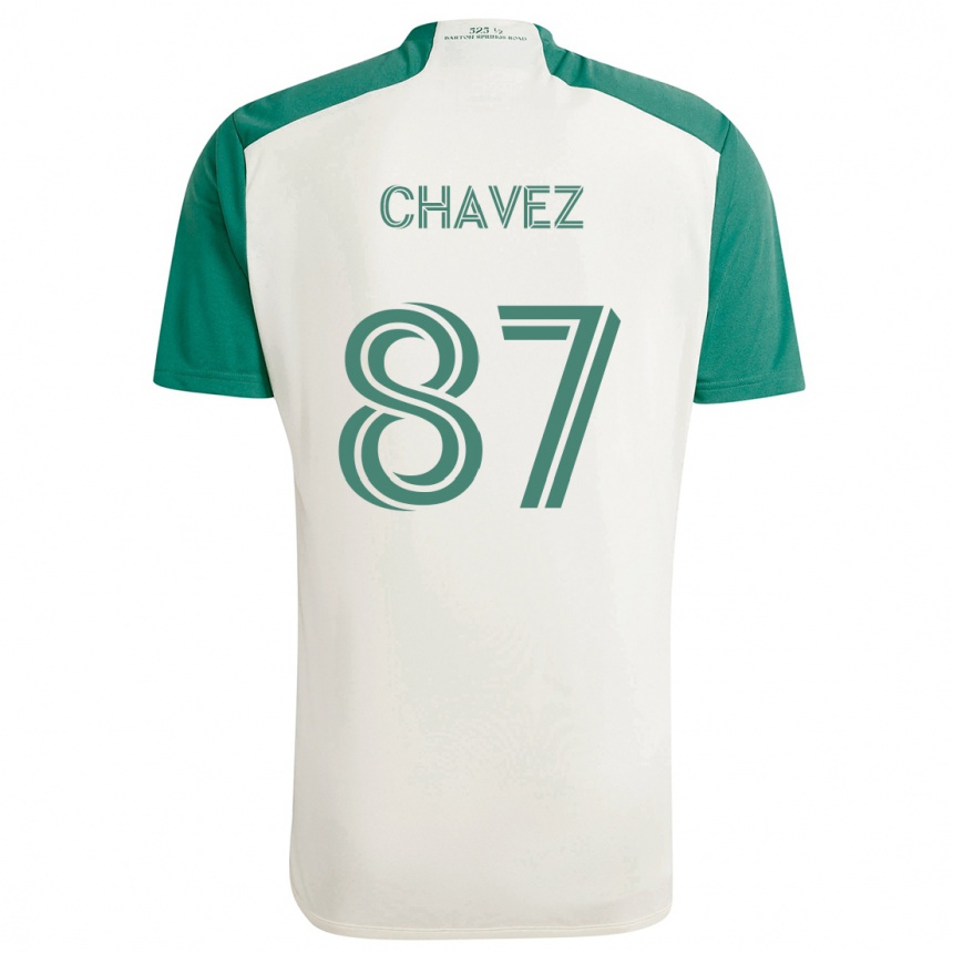 Homme Football Maillot Alfonso Ocampo-Chávez #87 Couleurs Beiges Vert Tenues Extérieur 2024/25