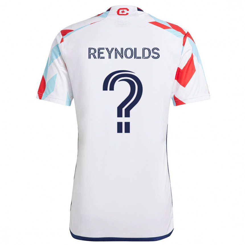 Homme Football Maillot Justin Reynolds #0 Blanc Rouge Bleu Tenues Extérieur 2024/25