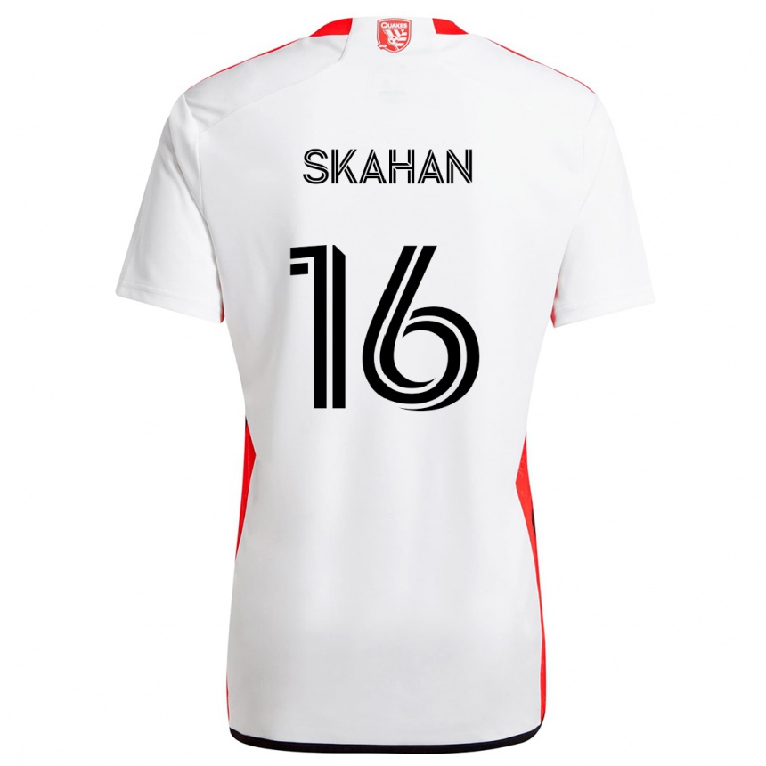 Homme Football Maillot Jack Skahan #16 Blanc Rouge Tenues Extérieur 2024/25