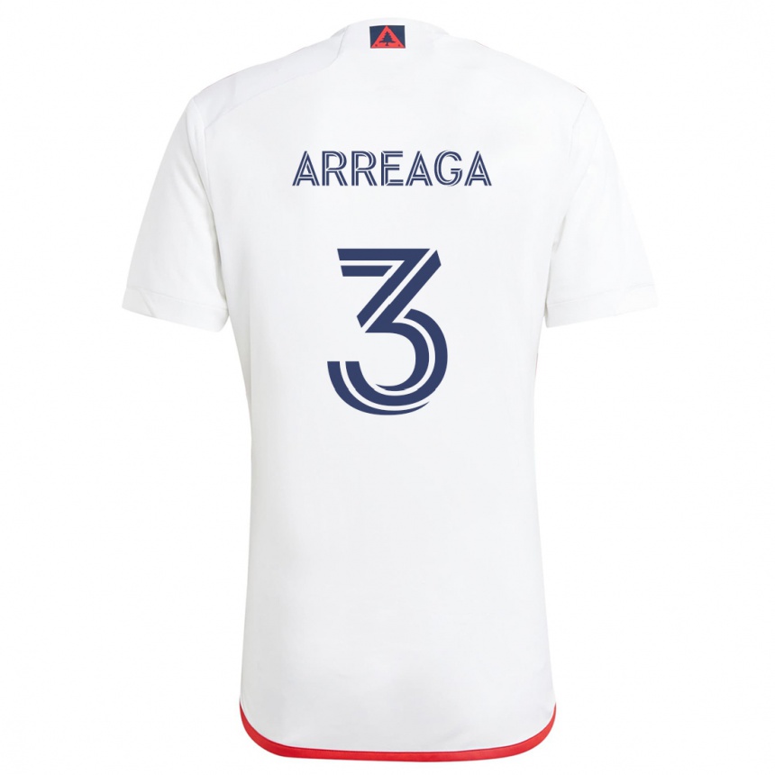 Homme Football Maillot Xavier Arreaga #3 Blanc Rouge Tenues Extérieur 2024/25