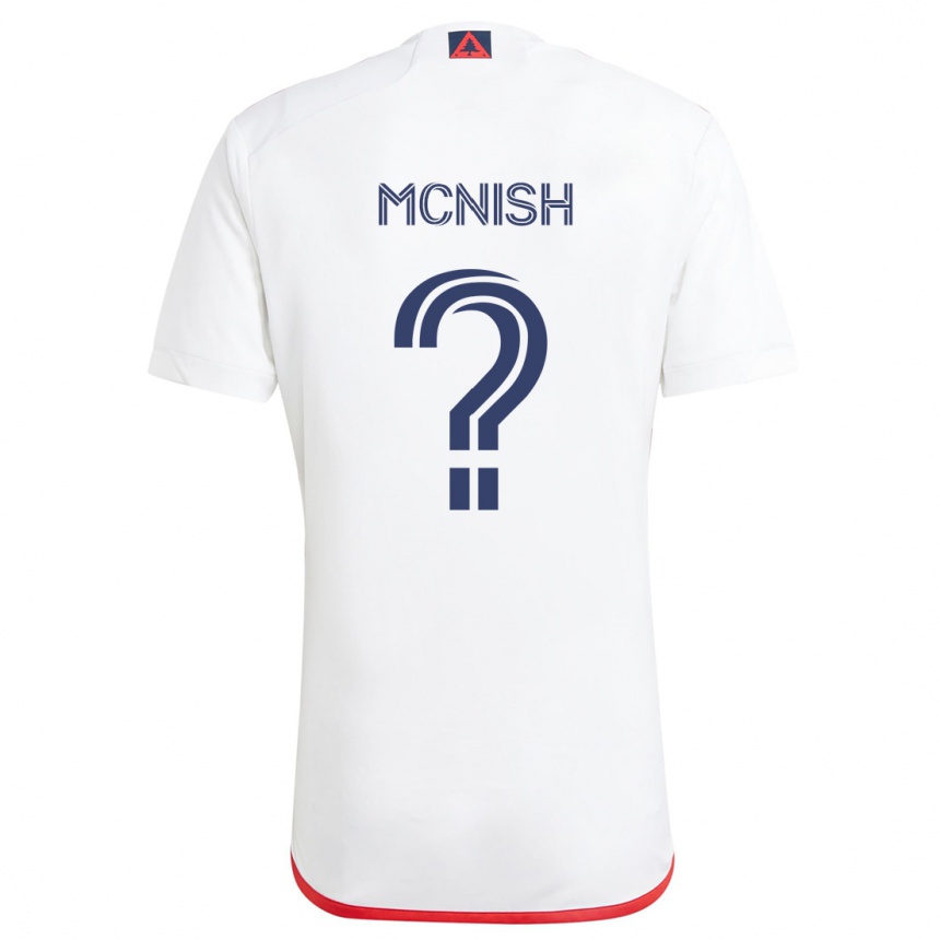 Homme Football Maillot Sheridan Mcnish #0 Blanc Rouge Tenues Extérieur 2024/25