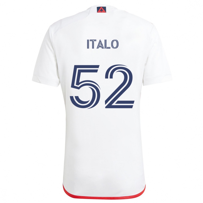 Homme Football Maillot Ítalo #52 Blanc Rouge Tenues Extérieur 2024/25