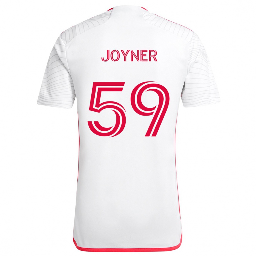 Homme Football Maillot Mykhi Joyner #59 Blanc Rouge Tenues Extérieur 2024/25