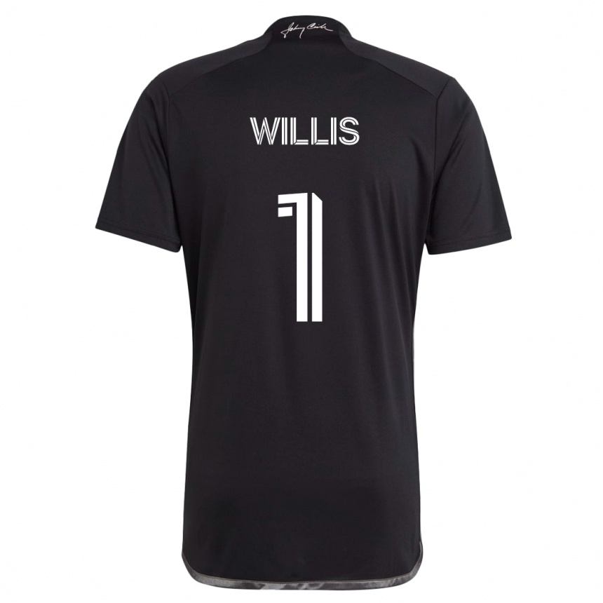 Homme Football Maillot Joe Willis #1 Noir Tenues Extérieur 2024/25