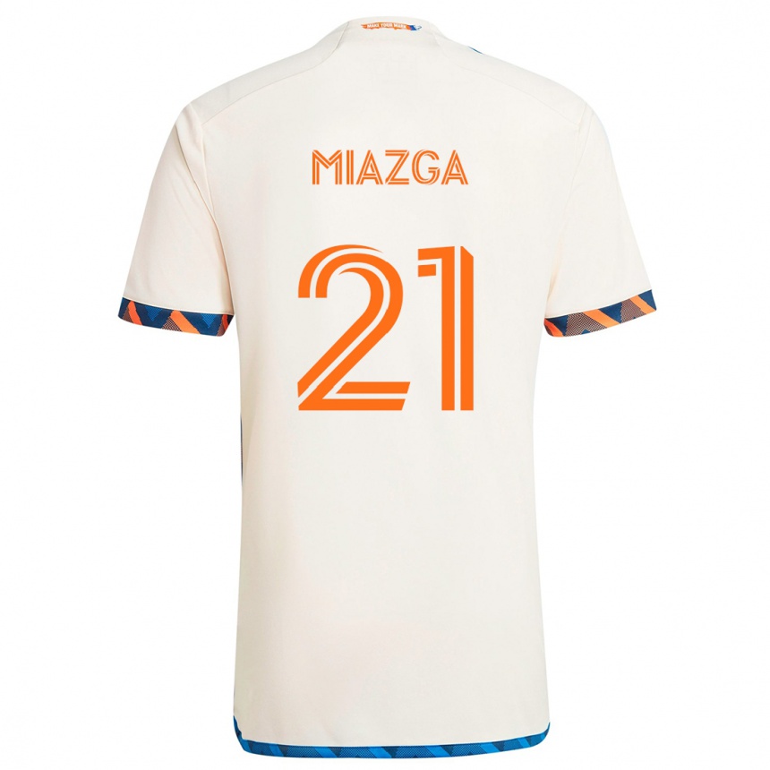 Homme Football Maillot Matt Miazga #21 Blanc Orange Tenues Extérieur 2024/25