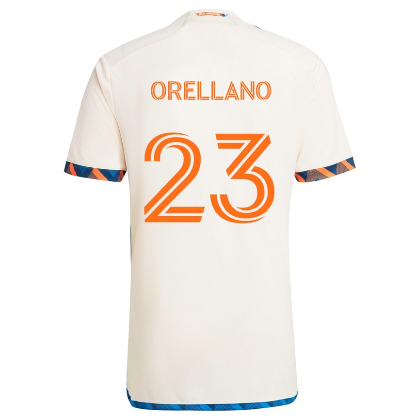 Homme Football Maillot Luca Orellano #23 Blanc Orange Tenues Extérieur 2024/25