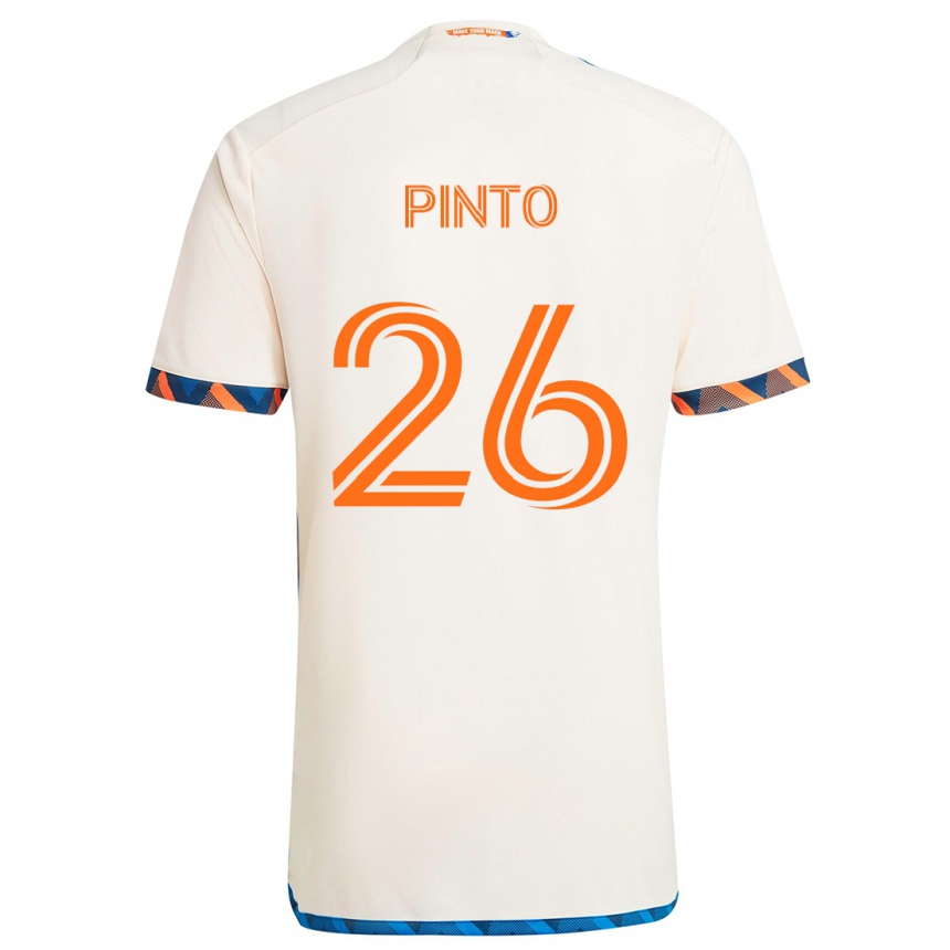 Homme Football Maillot Malik Pinto #26 Blanc Orange Tenues Extérieur 2024/25