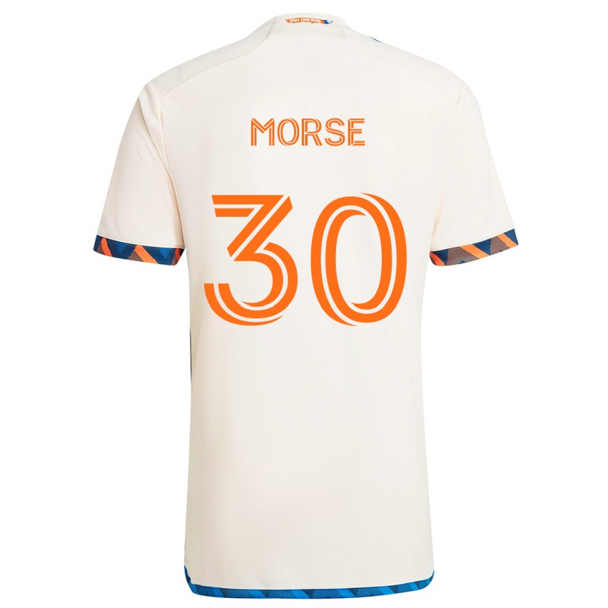 Homme Football Maillot Hunter Morse #30 Blanc Orange Tenues Extérieur 2024/25