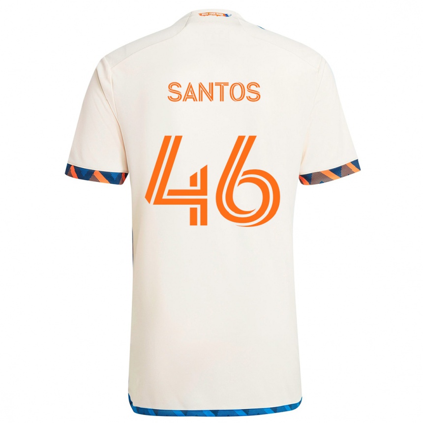 Homme Football Maillot Guilherme Santos #46 Blanc Orange Tenues Extérieur 2024/25