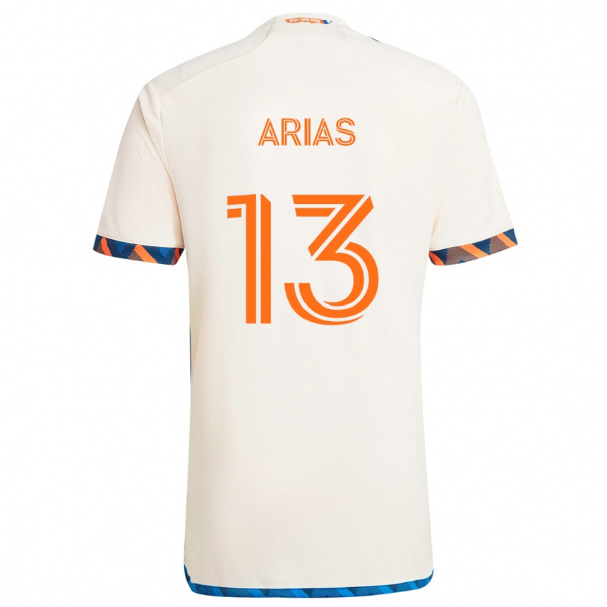 Homme Football Maillot Santiago Arias #13 Blanc Orange Tenues Extérieur 2024/25