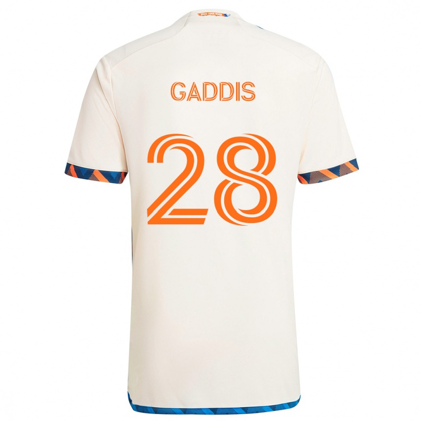 Homme Football Maillot Raymon Gaddis #28 Blanc Orange Tenues Extérieur 2024/25