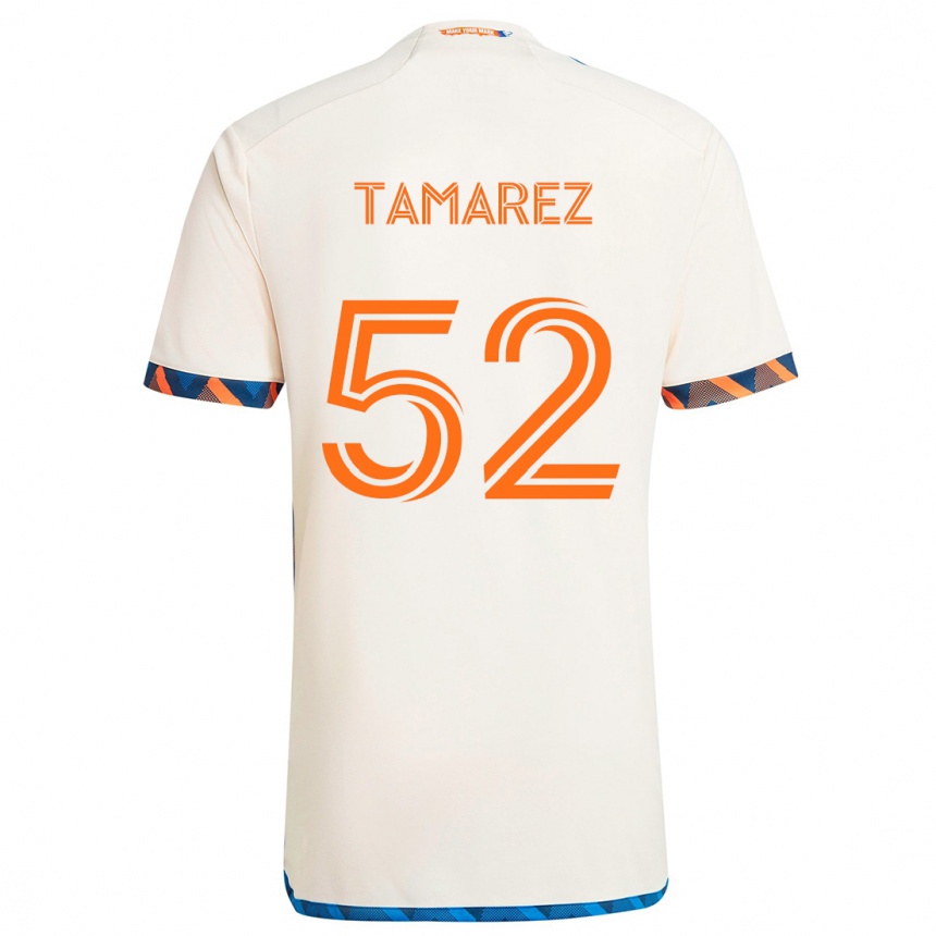 Homme Football Maillot Lucas Tamarez #52 Blanc Orange Tenues Extérieur 2024/25