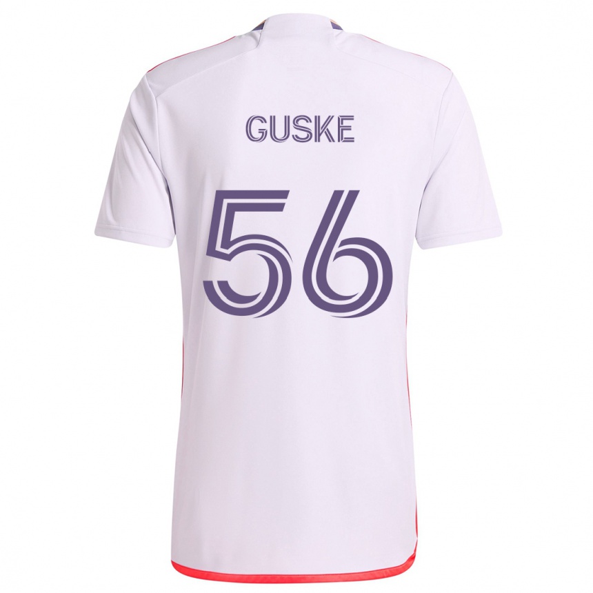 Homme Football Maillot Colin Guske #56 Blanc Rouge Violet Tenues Extérieur 2024/25