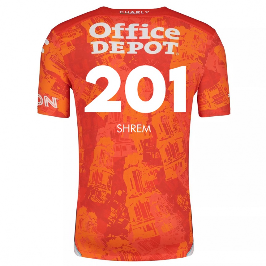 Homme Football Maillot David Shrem #201 Orange White Tenues Extérieur 2024/25