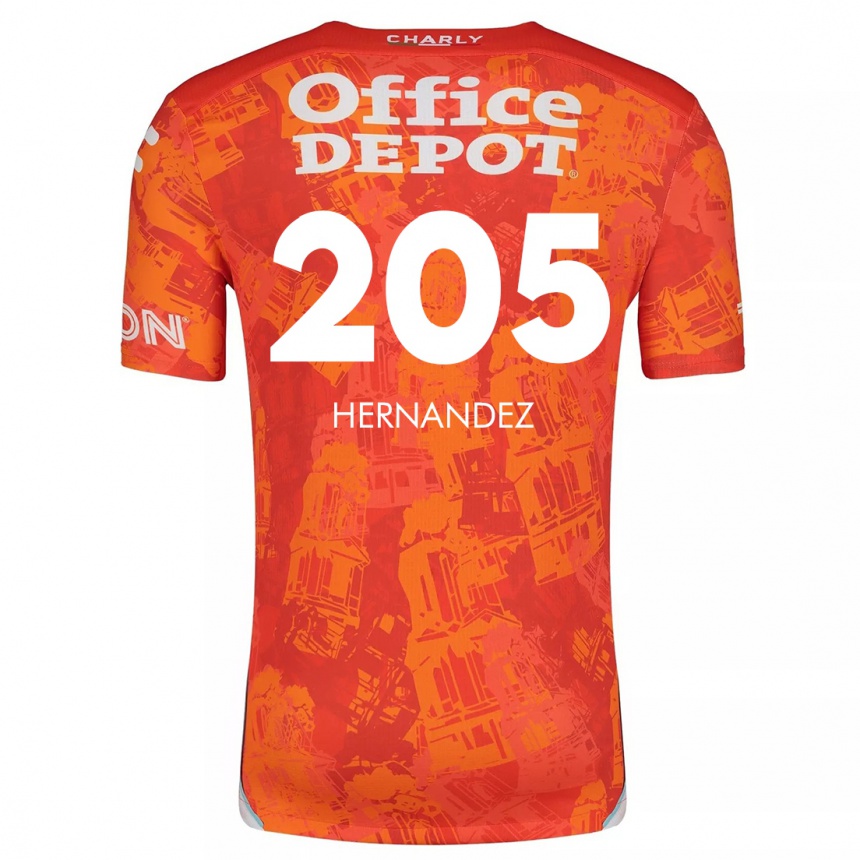 Homme Football Maillot Sergio Hernández #205 Orange White Tenues Extérieur 2024/25