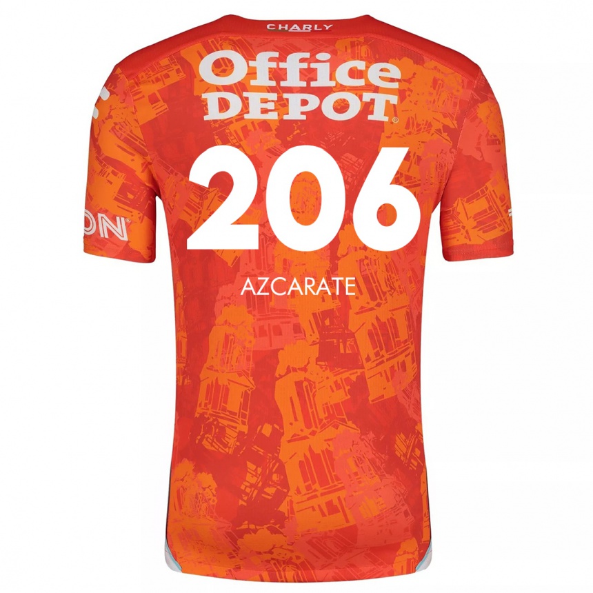 Homme Football Maillot Yerar Azcárate #206 Orange White Tenues Extérieur 2024/25