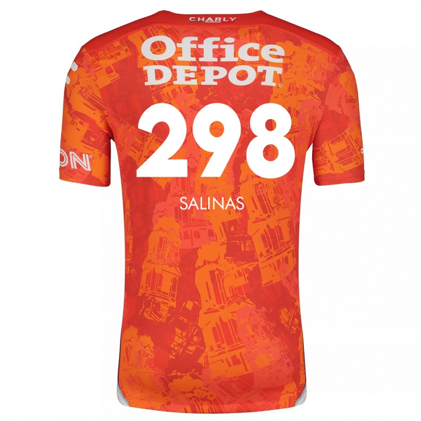 Homme Football Maillot Jesús Salinas #298 Orange White Tenues Extérieur 2024/25